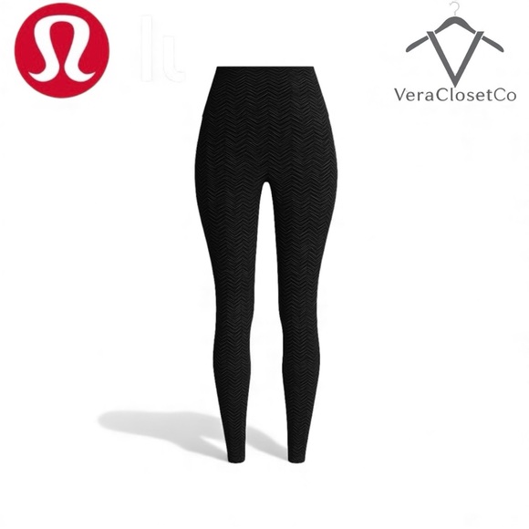 lululemon athletica Pants - Lululemon Align High-Rise Pant 25” Speckle Embossed Black – Size 6